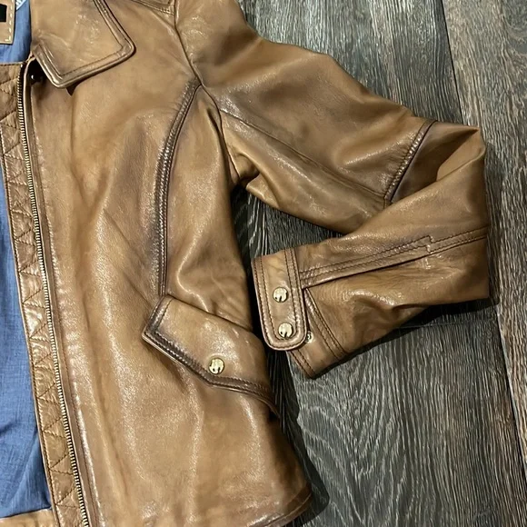 Massimo Dutti Women's leather Jacket - Picture 7 of 9